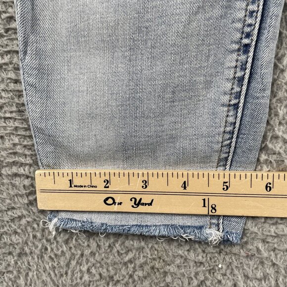 Pistola Jeans Womens 27 Arielle Skinny Scissor Cut Raw Hem Light Wash Denim - Picture 7 of 9